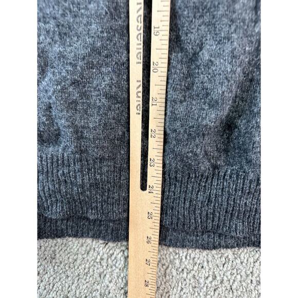 Hutson Harbour Sweater Mens XL Gray Lambswool Elbow Patch Pullover FLAW - Picture 10 of 12